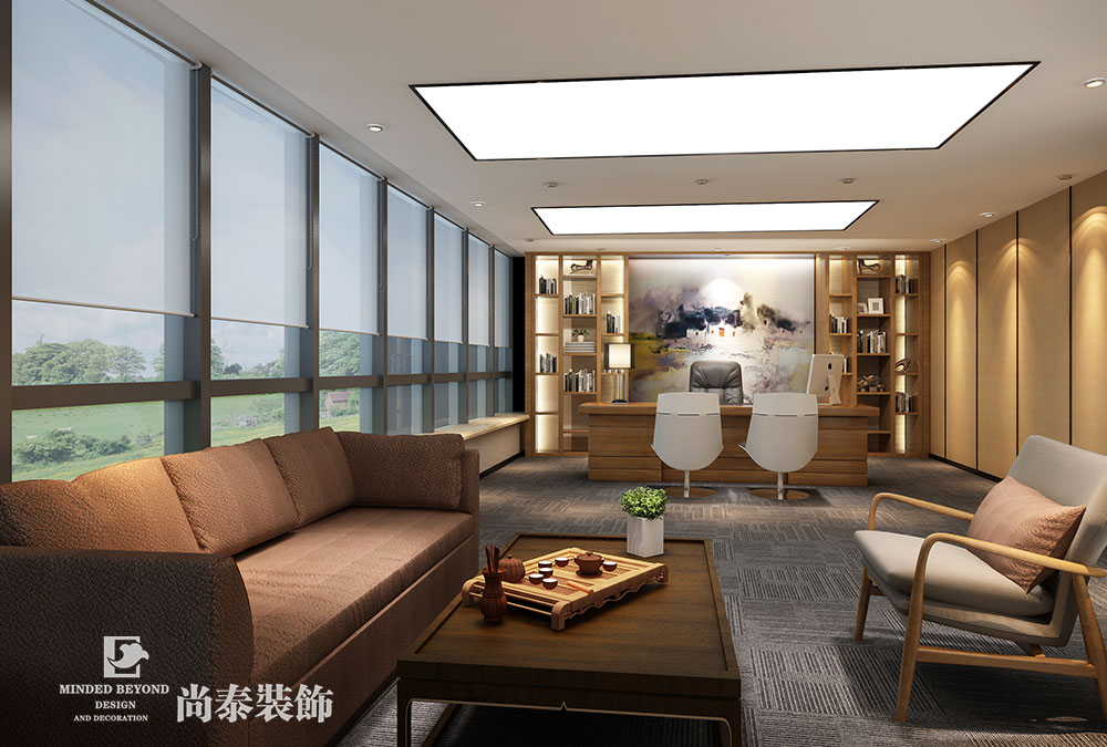 深圳福田免税商务大厦金融公司办公室设计装修效果图 