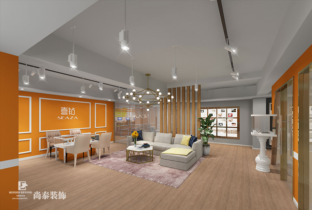 深圳罗湖科技大厦珠宝展厅办公室设计装修 