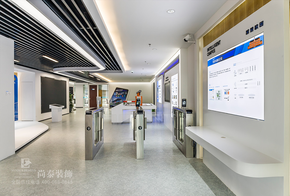 深圳龙岗天安数码城国家级高新技术企业展厅装修实景图