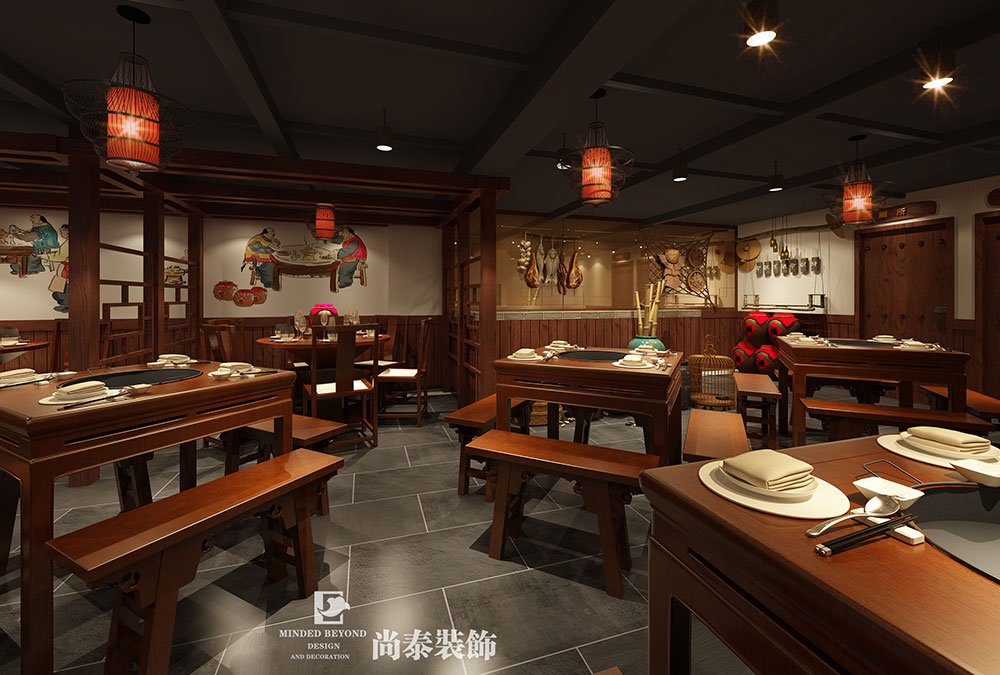 火锅店整体装修效果图