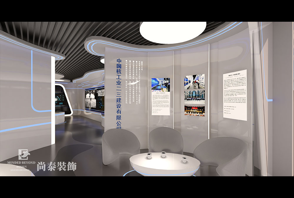 深圳龙岗同富工业区300平展厅设计装修效果图