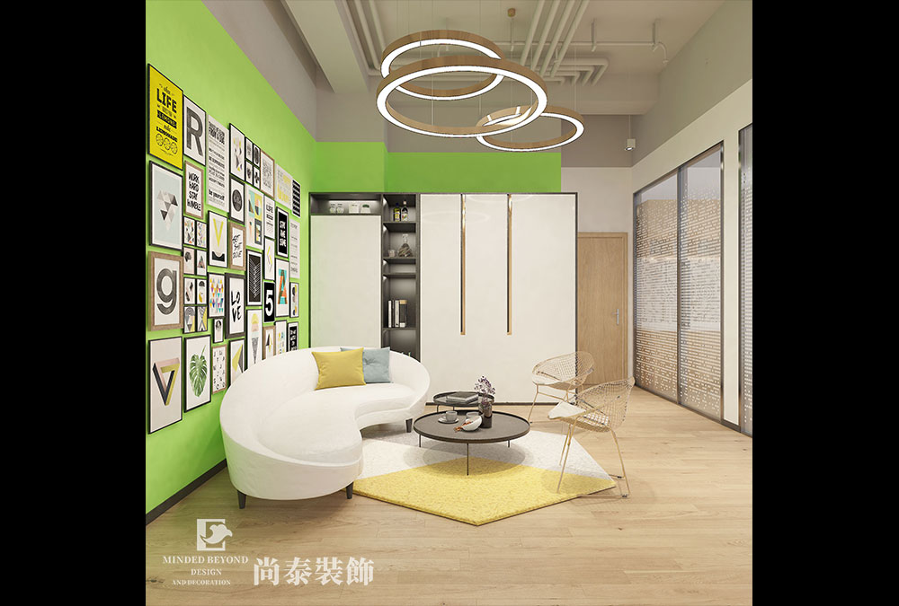 深圳龙华富隆特工业园体育用品公司办公室装修效果图