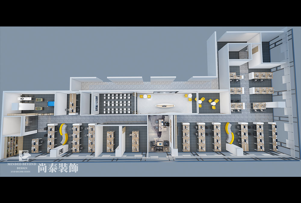 深圳南山前海区块链科技公司办公室装修效果图 