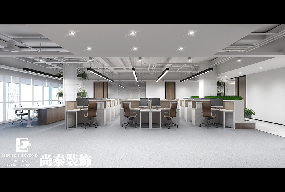 深圳福田车公庙电子科技公司办公室设计装修