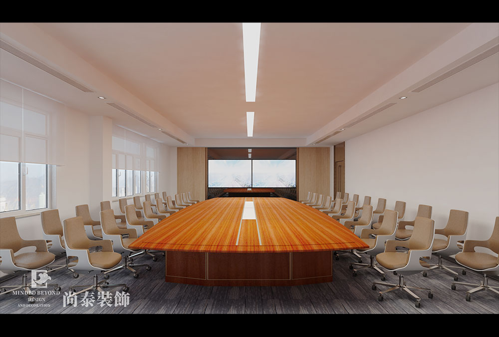 浙江平阳县1600㎡环保产业公司办公室装修设计