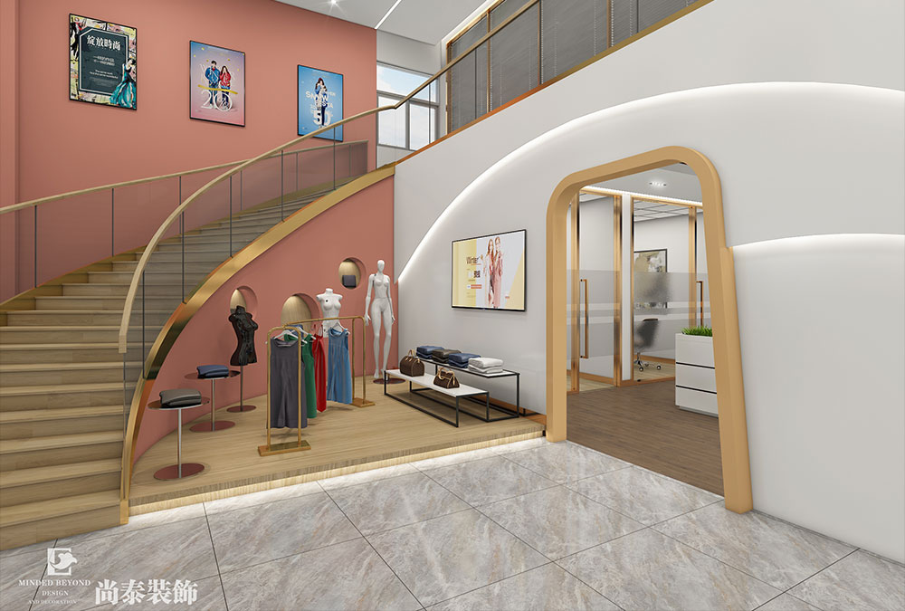 东莞市新园二路服装贸易公司办公及展厅装修设计 