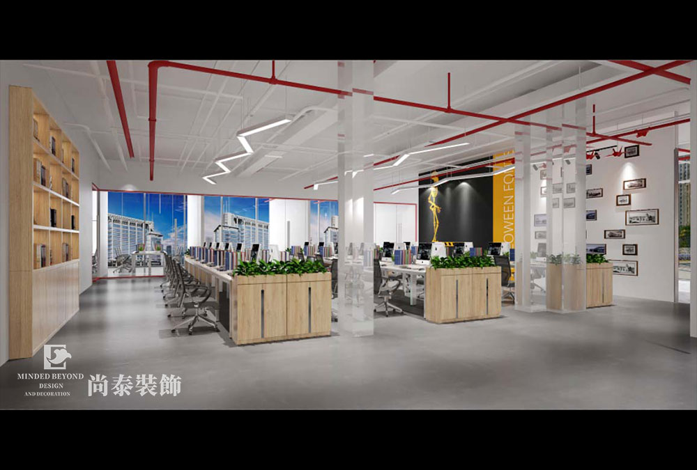 深圳龙岗坂田手造文化街广告公司装修设计效果图