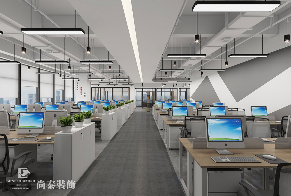 深圳宝安西乡万庭大厦现代科技办公室设计方案