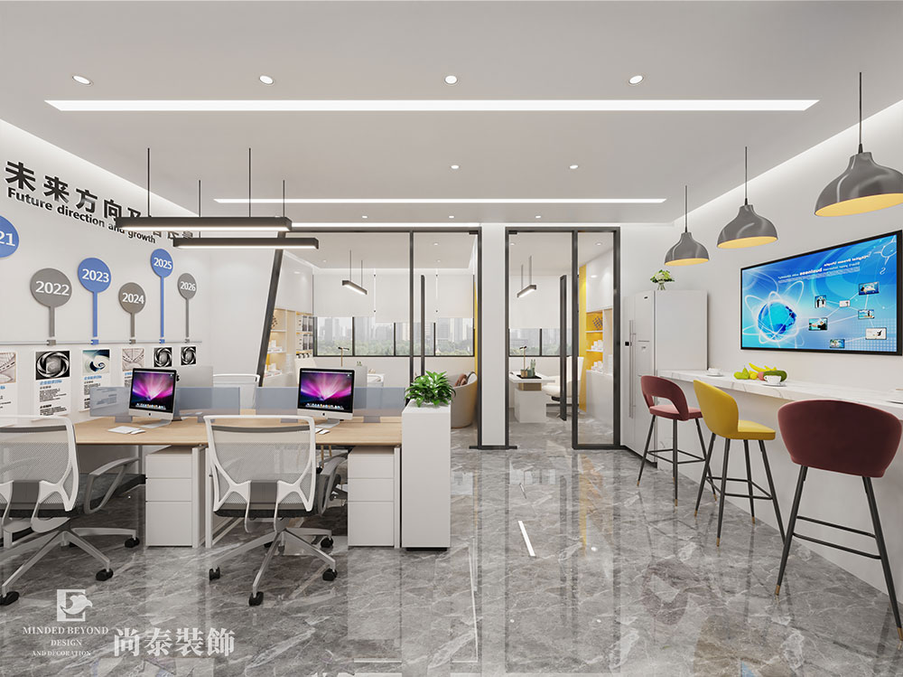 深圳宝安众里创新社区互联网办公室装修效果图
