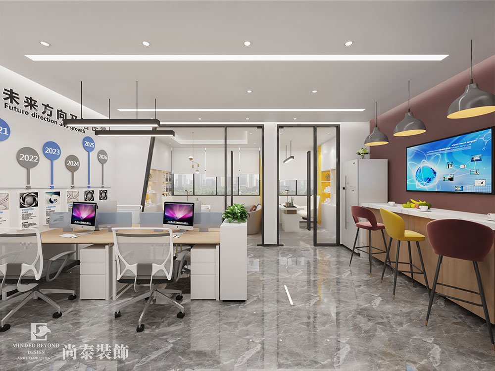 深圳宝安众里创新社区互联网办公室装修效果图
