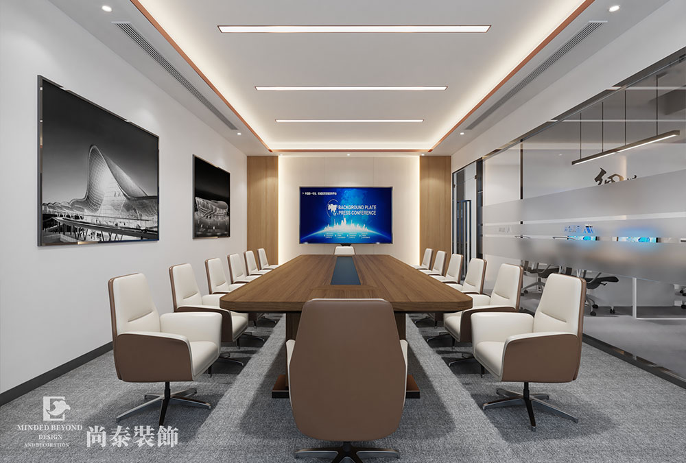深圳南山前海建筑系统公司办公室装修效果图
